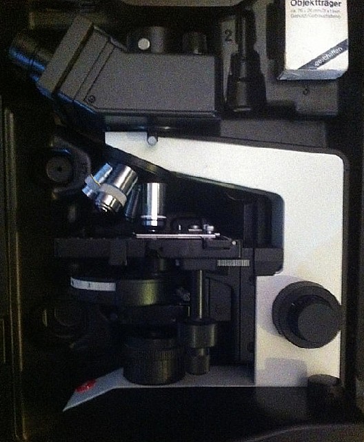 Microscope Leitz a contraste de phase