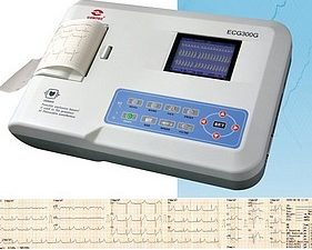 Vue générale de l' électrocardiographe ecg 300G de marque Contec